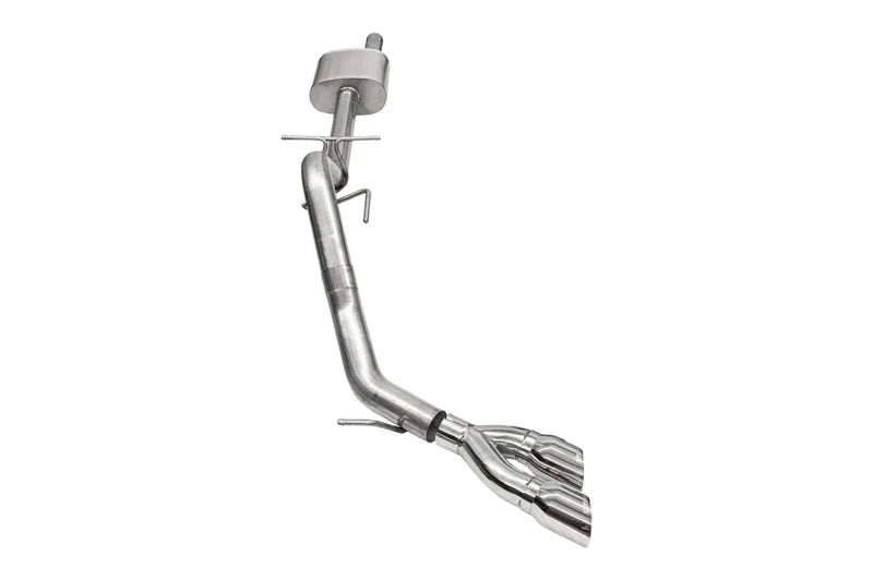 Corsa 2024-2025 Ford Ranger 3in Cat-Back Exhaust 4in Polished Pro-Series Slash Cut Twin Tip - Main Product View