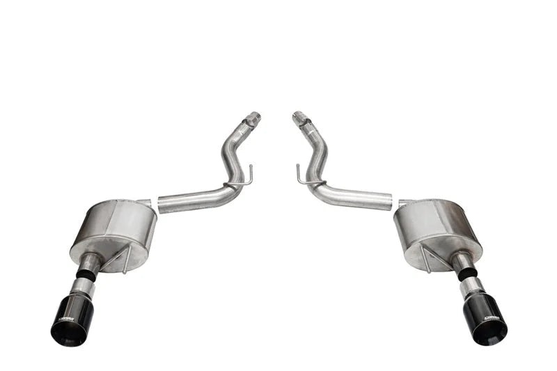 Corsa 2024+ Ford Mustang GT Sport Axle-Back Dual Rear Exit with 4.5in Straight Cut Black PVDTips