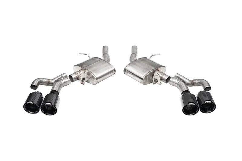 Corsa 22-25 Caddy CT5-V Blackwing 3in Axle-Back - Act. Exh. - Dual Rear Exit - Twin 4.5in Blk CF Tip - Main Product View