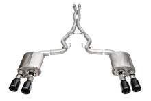 Load image into Gallery viewer, Corsa 24-25 Ford Mustang Dark Horse 5.0L 3in Dual Rear Cat-Back w/Twin 4.5in Black PVD StraightTips - Main Product View