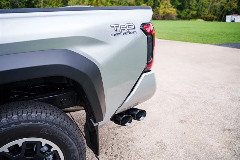 Corsa 24-25 Toyota Tacoma (2.4L Turbo) Sport Cat-Back - 4in Black Tip - Side View