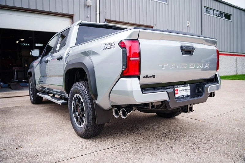 Corsa 24-25 Toyota Tacoma (2.4L Turbo) Sport Cat-Back - 4in Polished Tip - Detail View