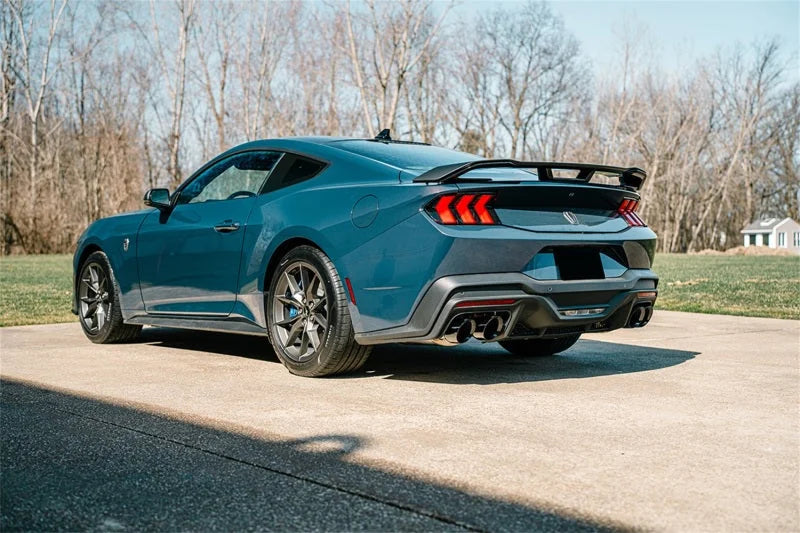 Corsa 24+ Ford Mustang Dark Horse 5.0L 3in Dual Rear Axle-Back w/Twin 4.5in Black PVD SlashTips - Side View