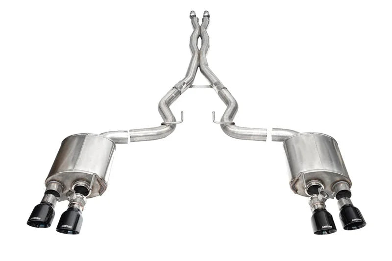 Corsa 24+ Ford Mustang Dark Horse 5.0L 3in Dual Rear Cat-Back w/Twin 4.5in Black PVD SlashTips - Main Product View