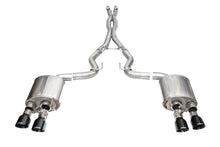 Load image into Gallery viewer, Corsa 24+ Ford Mustang Dark Horse 5.0L 3in Dual Rear Cat-Back w/Twin 4.5in Black PVD SlashTips - Main Product View