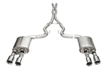 Load image into Gallery viewer, Corsa 24+ Ford Mustang Dark Horse 5.0L 3in Dual Rear Exit Cat-Back w/Twin 4.5in Polish Straight Tip - Main Product View