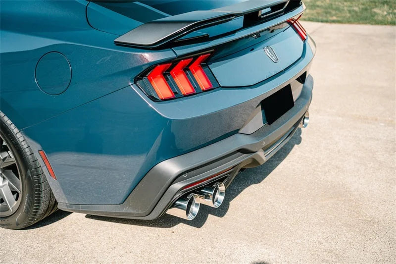 Corsa 24+ Ford Mustang Dark Horse 5.0L 3in Dual Rear Exit Cat-Back w/Twin 4.5in Polish Straight Tip - Detail View
