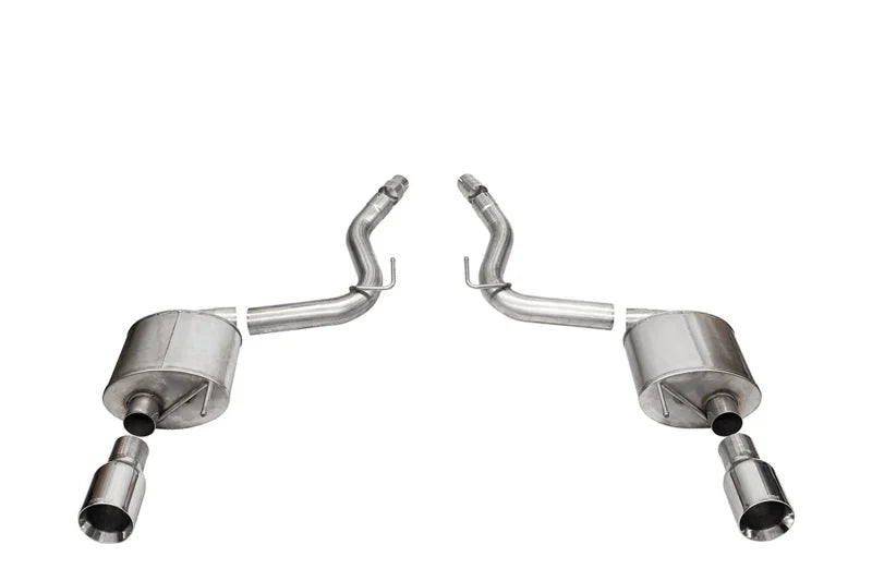 Corsa 24+ Ford Mustang GT Touring Axle-Back Ex.Sys 3.0in Dual Rear Exit w/4.5in Straight CutTips