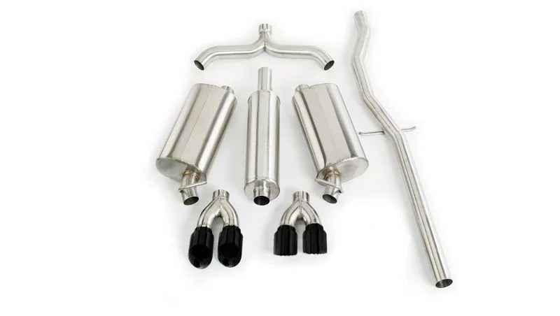 Corsa 98-03 Cadillac Seville 4.6L 2.5in Cat-Back Dual Rear w Twin 35in Black Pro-Series Tips - Main Product View