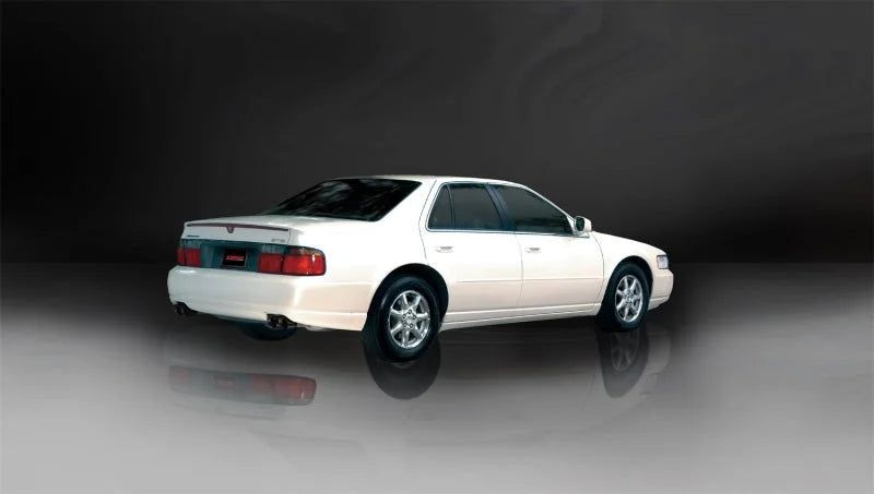 Corsa 98-03 Cadillac Seville 4.6L 2.5in Cat-Back Dual Rear w Twin 35in Black Pro-Series Tips - Detail View