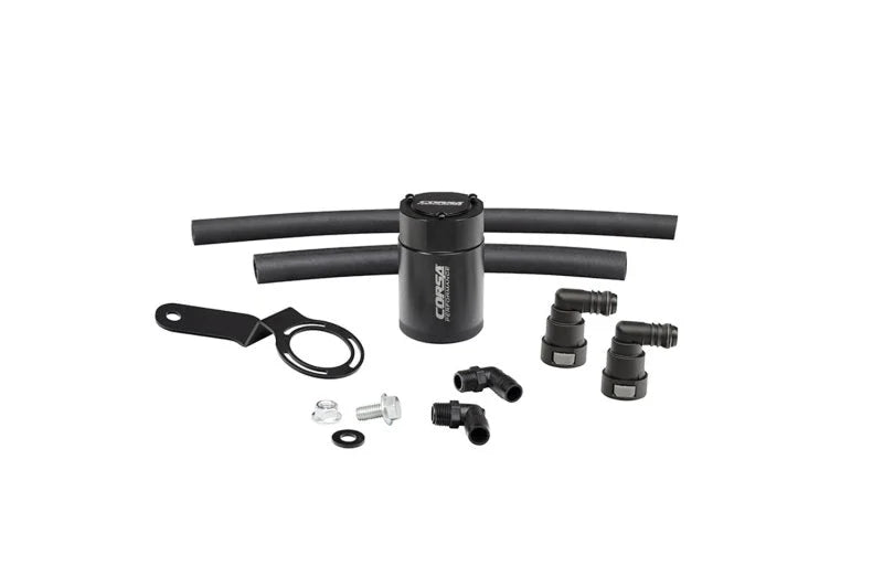 Corsa Performance 2015-2017 Ford Mustang 3 oz. Aluminum Oil Catch Can W/ Mounting Bracket - Main Product View