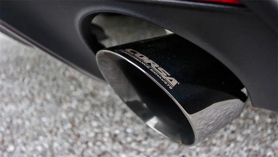 Corsa 2015-2017 Ford Mustang GT 5.0 3in Cat Back Exhaust Polish Dual Tips (Sport) - Detail View