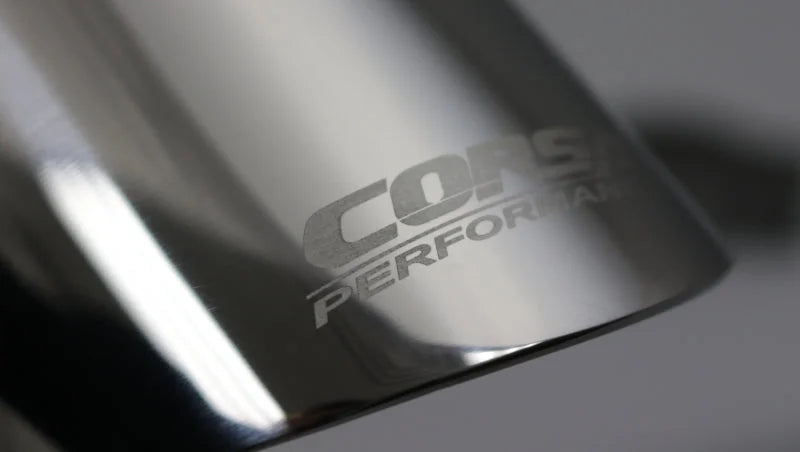 Corsa Single Universal 2.5in Inlet / 3.5in Outlet Polished PVD Pro-Series Tip Kit - Installation View