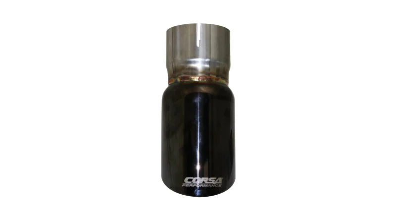 Corsa Single Universal 2.5in Inlet / 3in Outlet Black PVD Pro-Series Tip Kit - Main Product View