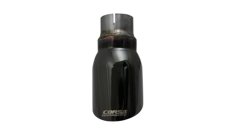 Corsa Single Universal 2.5in Inlet / 4in Outlet Black PVD Pro-Series Tip Kit - Main Product View