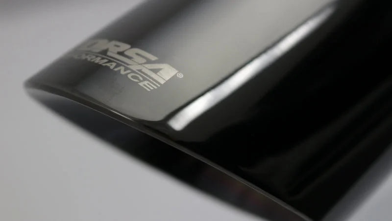 Corsa Single Universal 2.75in Inlet / 3.5in Outlet Black PVD Pro-Series Tip Kit - Side View