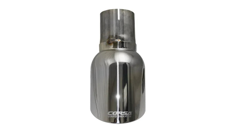 Corsa Single Universal 2.75in Inlet / 4.5in Outlet Polished Pro-Series Tip Kit - Side View