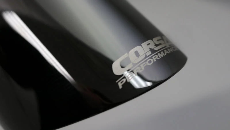 Corsa Single Universal 3.0in Inlet / 4.0in Outlet Black PVD Pro-Series Tip Kit - Detail View