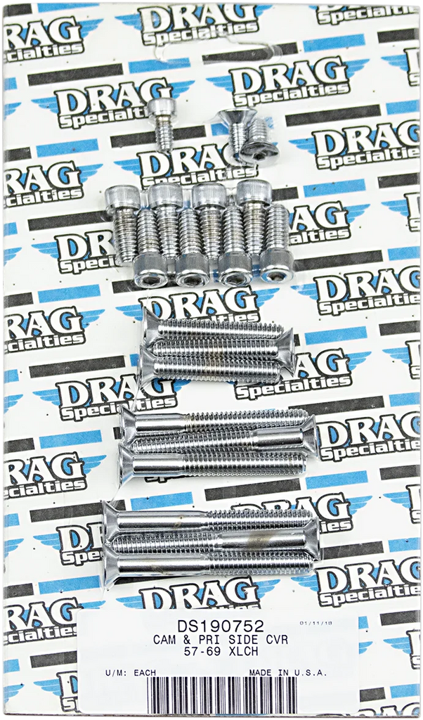 Cover Bolts - Socket-Head - Side - Chrome - XL DragSpecialties MK177 - Main Product View