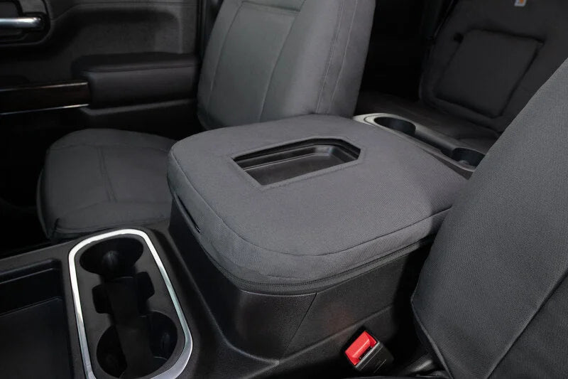 Covercraft Carhartt PrecisionFit Custom Front Row Seat Covers Gravel fits 2019-2022 Chevrolet Silverado 1500 / 2020-2024 C...