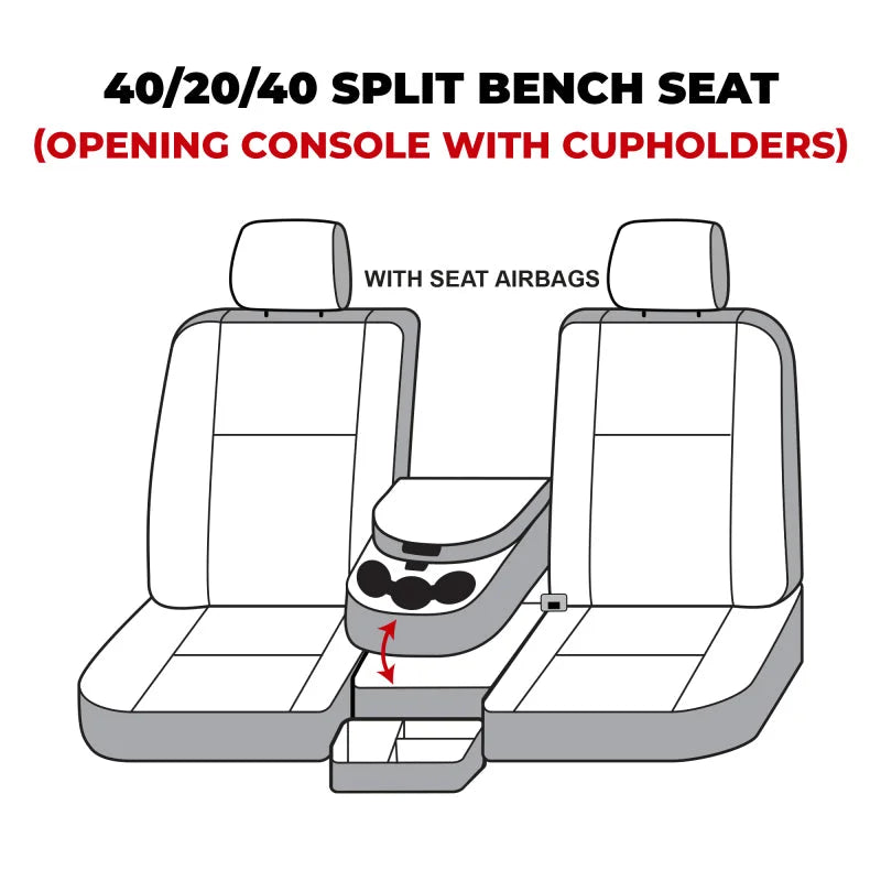 Covercraft Endura Waterproof Polyester SeatSaver Custom Front Row Seat Covers fits 2019-2025 Ram 2500 / 3500 - Side View