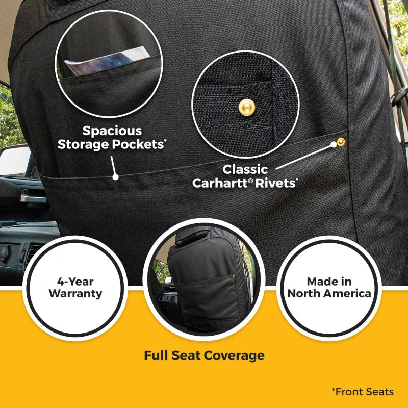 Covercraft Fr Buckets El Carhartt Super Dux SeatSaver Custom Front Row Seat Cover fits 2026 Jeep Wrangler Rubicon - Additi...