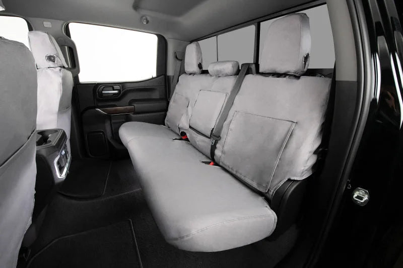 Covercraft Polycotton SeatSaver Custom Front Row Seat Covers Grey fits 2019-2026 Chevrolet Silverado 1500 / 2020-2026 Chev...