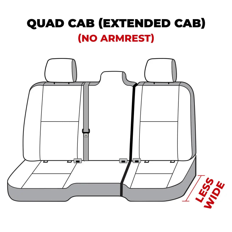 Covercraft Polycotton SeatSaver Custom Second Row Seat Covers - Charcoal fits 2019-2023 Ram 1500 BIG HORN - Detail View