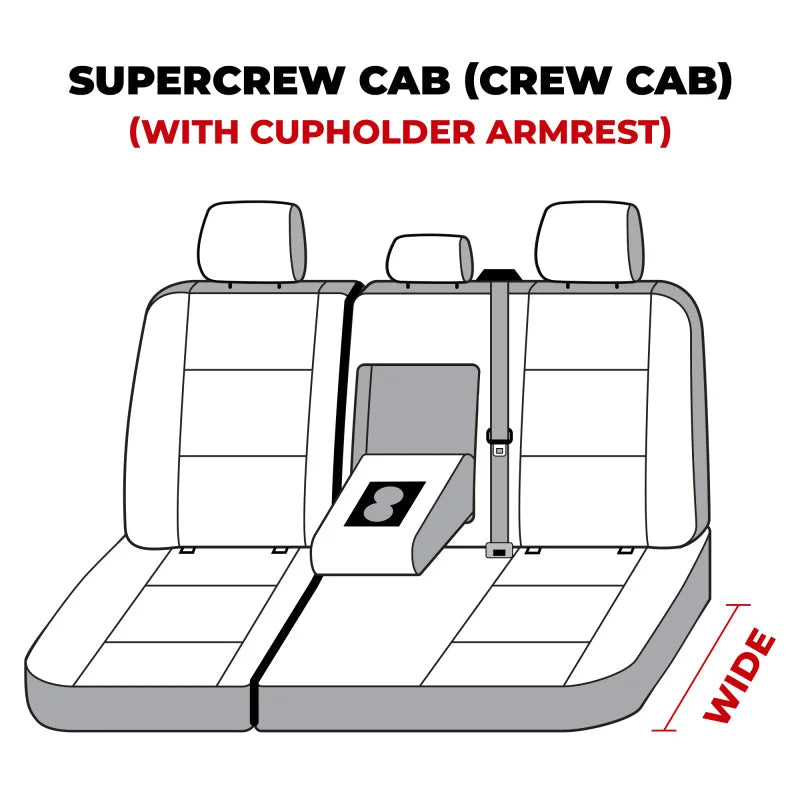 Covercraft Polycotton SeatSaver Custom Second Row Seat Covers - Side View