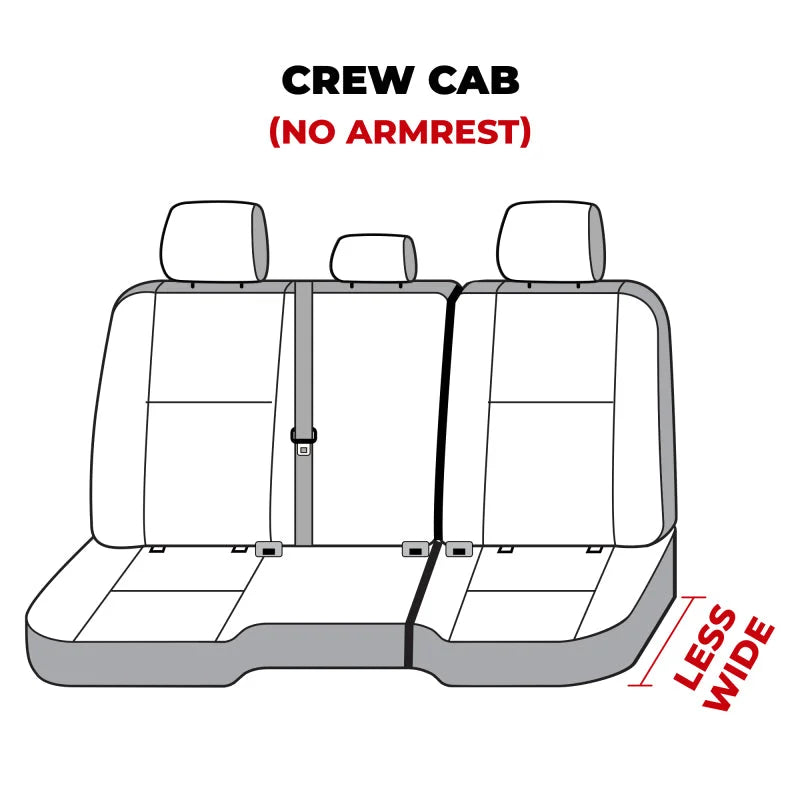 Covercraft Polycotton SeatSaver Custom Second Row Seat Covers Grey fits 2011-2018 Ram 1500 / 2014 2015 Ram 1500 LARAMIE / ...