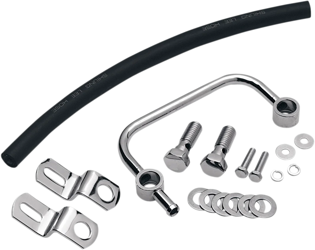 Crankcase Breather Kit - Big Twin DragSpecialties 35-0321 - Side View