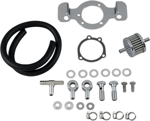 Crankcase Breather with Support Bracket Kit - Sportster DragSpecialties 120087-BC514 - Main Product View