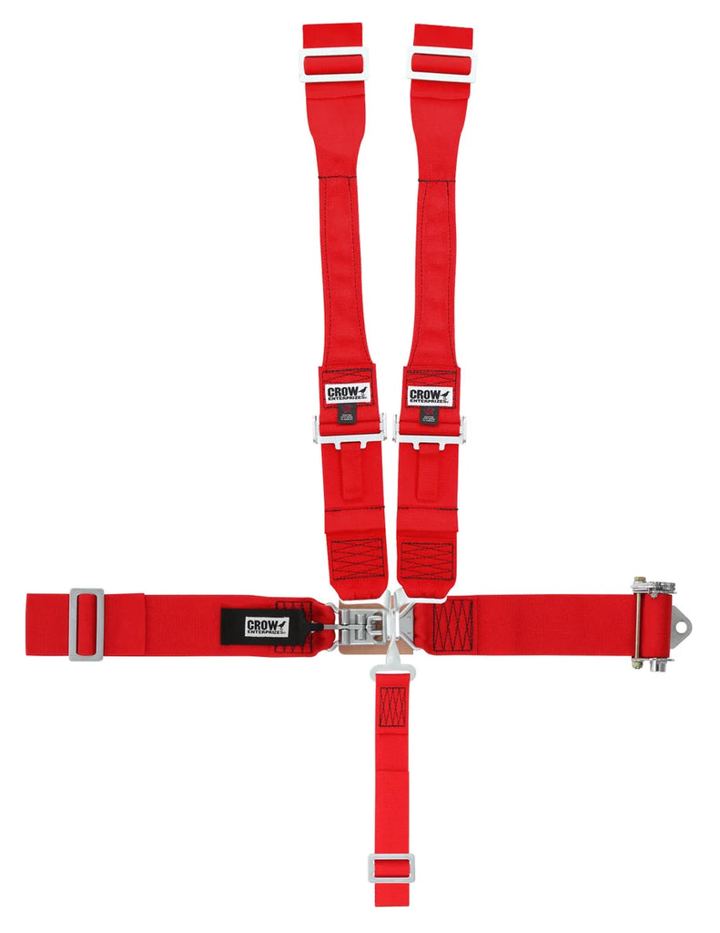 Crow Safety Harness 3 in RH Ratchet Red fits Sprint Car