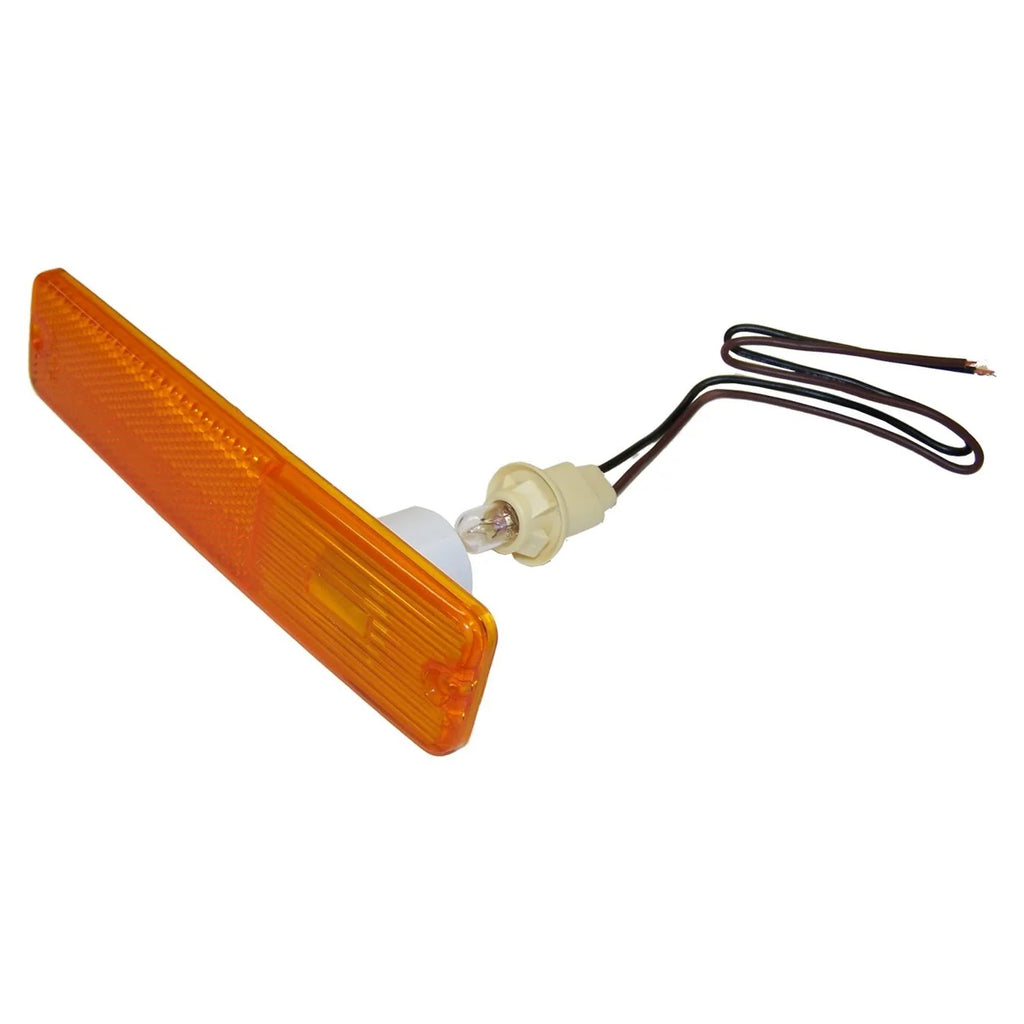 Crown Automotive Jeep Replacement Amber Side Marker Light Kit, Left or Right Front, w/ Clear Bulb & Wiring 994020K
