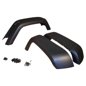 Crown Automotive Jeep Replacement Black Textured Flare Kit for JK Wranglers, 4 Flares, Retainers and Rivets 5KFK - Main Pr...