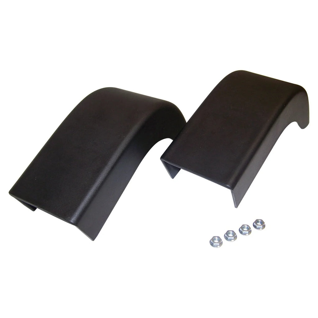 Crown Automotive Jeep Replacement Bumper End Cap Kit, Left & Right Front, Black 82200529 - Main Product View