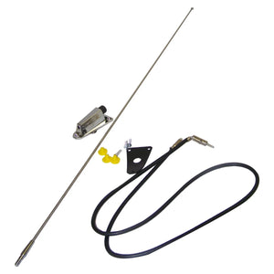 Crown Automotive Jeep Replacement Chrome Antenna Kit for 1975-1995 Jeep CJ's & YJ Wrangler; Includes Bracket 8127842K - Ma...