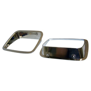 Crown Automotive Jeep Replacement Chrome Headlight Bezel Kit for 87-95 Jeep YJ Wrangler; L and R; USA & Canada 56003104K