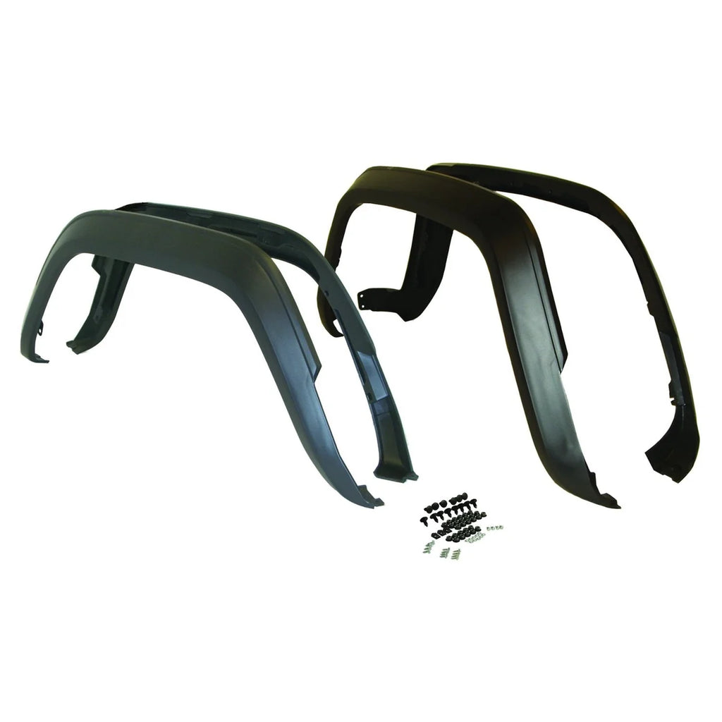 Crown Automotive Jeep Replacement Fender Flare Kit, Left and Right, Front & Rear, Black Flat 5AGK