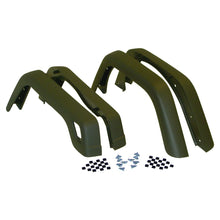 Load image into Gallery viewer, Crown Automotive Jeep Replacement Fender Flare Kit, Left and Right, Front &amp; Rear, Black Textured, 3-3/4&quot; Width 55254918K
