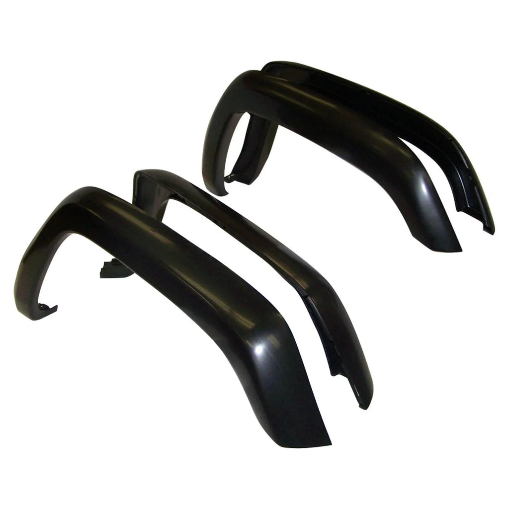 Crown Automotive Jeep Replacement Fender Flare Kit, Includes 4 Gloss Black Fender Flares and Hardware 5FWK - Main Product ...