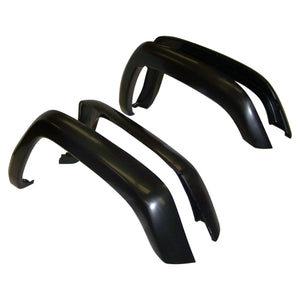 Crown Automotive Jeep Replacement Fender Flare Kit, Includes 4 Gloss Black Fender Flares and Hardware 5FWK - Main Product ...