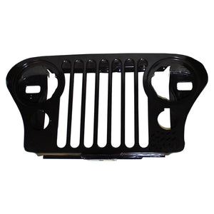 Crown Automotive Jeep Replacement Grille, Black, w/ Parking Lamp with 2 Screws J5752656