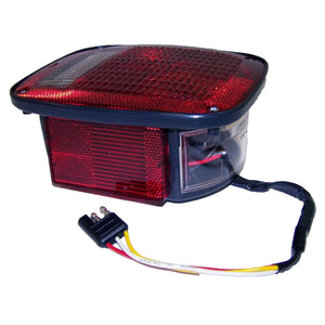 Crown Automotive Jeep Replacement Left Tail Lamp w/ Side Marker Light for 1981-86 Jeep CJs; Black Body J5758255