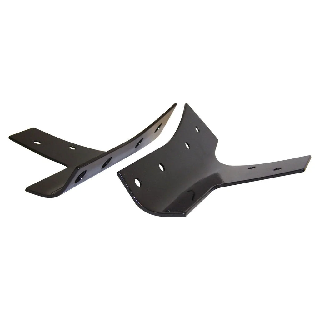 Crown Automotive Jeep Replacement Left and Right Windshield Reinforcement Brackets; Black Primed Finish 55395578K