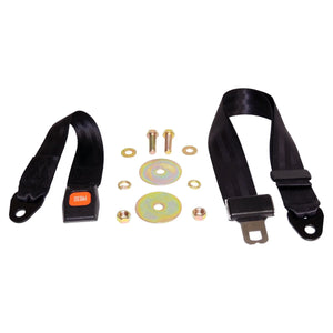 Crown Automotive Jeep Replacement Seat Belt, Left or Right Rear, Black, 2 Point Non-Retractable, 60" BELT1B
