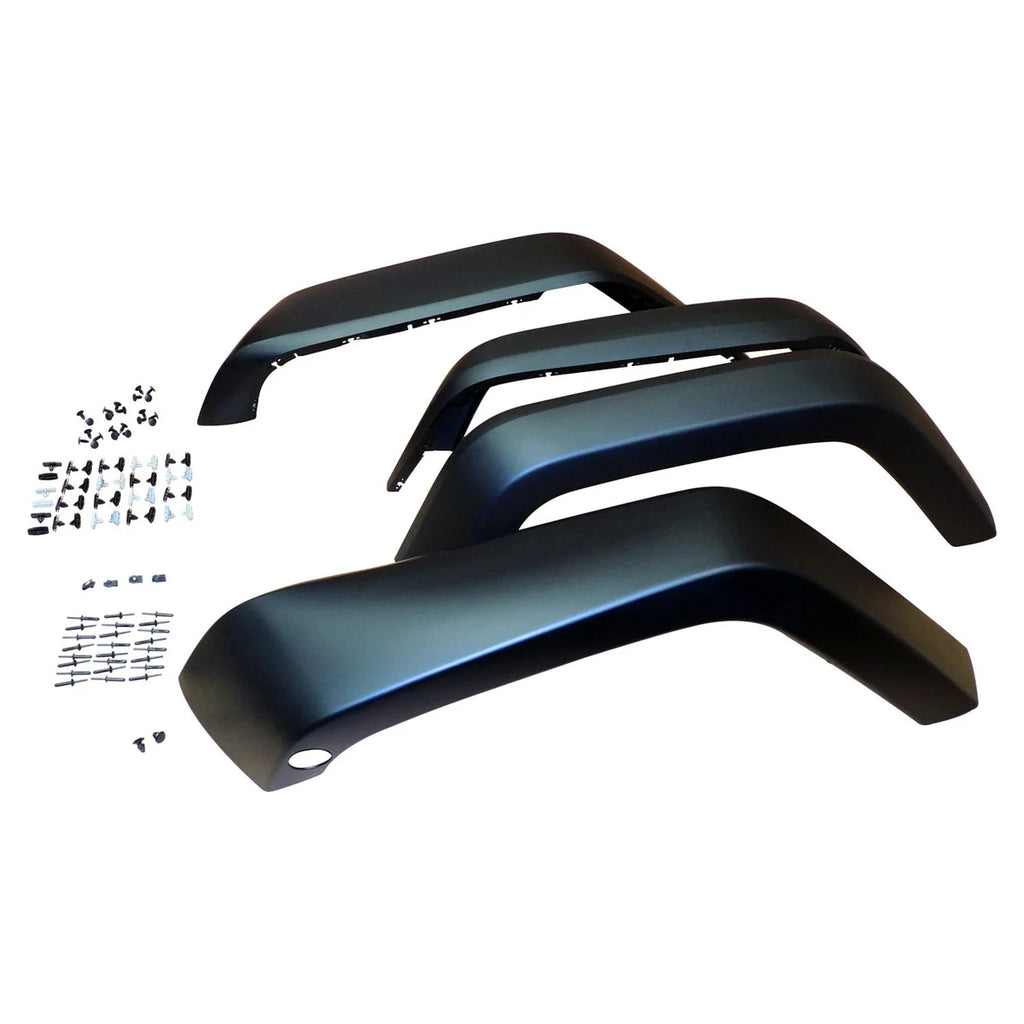 Crown Automotive Jeep Replacement Smooth Paintable Fender Flare Kit for 07-18 Jeep JK Wrangler; 4 Flares, Hardware 5KCK - ...