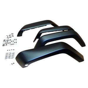 Crown Automotive Jeep Replacement Smooth Paintable Fender Flare Kit for 07-18 Jeep JK Wrangler; 4 Flares, Hardware 5KCK - ...