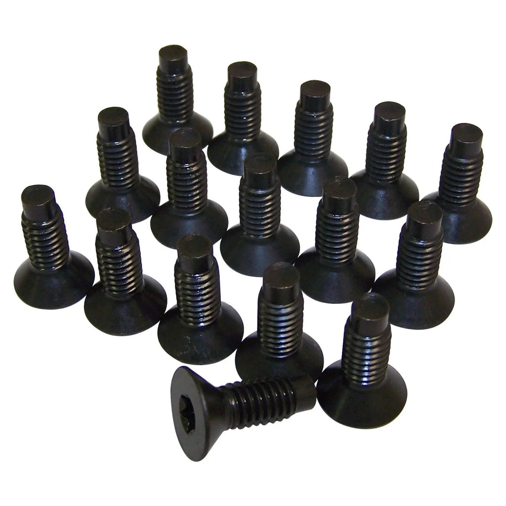 Crown Automotive Jeep Replacement Windshield Frame Screw Kit, Black, Includes 16 Torx Screws 6035757K - Main Product View