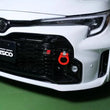Load image into Gallery viewer, Cusco Folding Tow Hook 2020+ Toyota GR Yaris (GXPA16 GXPA12) Red Steel - Side View